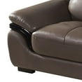 thumbnail image 2 of Benjara BM226738 Tufted Leatherette Sofa with Track Armrests, Brown, 2 of 4