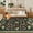 Black, variant on GlowSol 10x13 Black Tropical Polyester, Ultra Thin Washable Non Slip Low Profile Area Rug for Living Room Bedroom Office