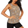 thumbnail image 2 of Balery Cactus Alpaca Camiseta sin mangas estampada ligera para mujer, tops de entrenamiento sin mangas, camisetas de yoga transpirables de secado rápido.-XX-Large, 2 of 7