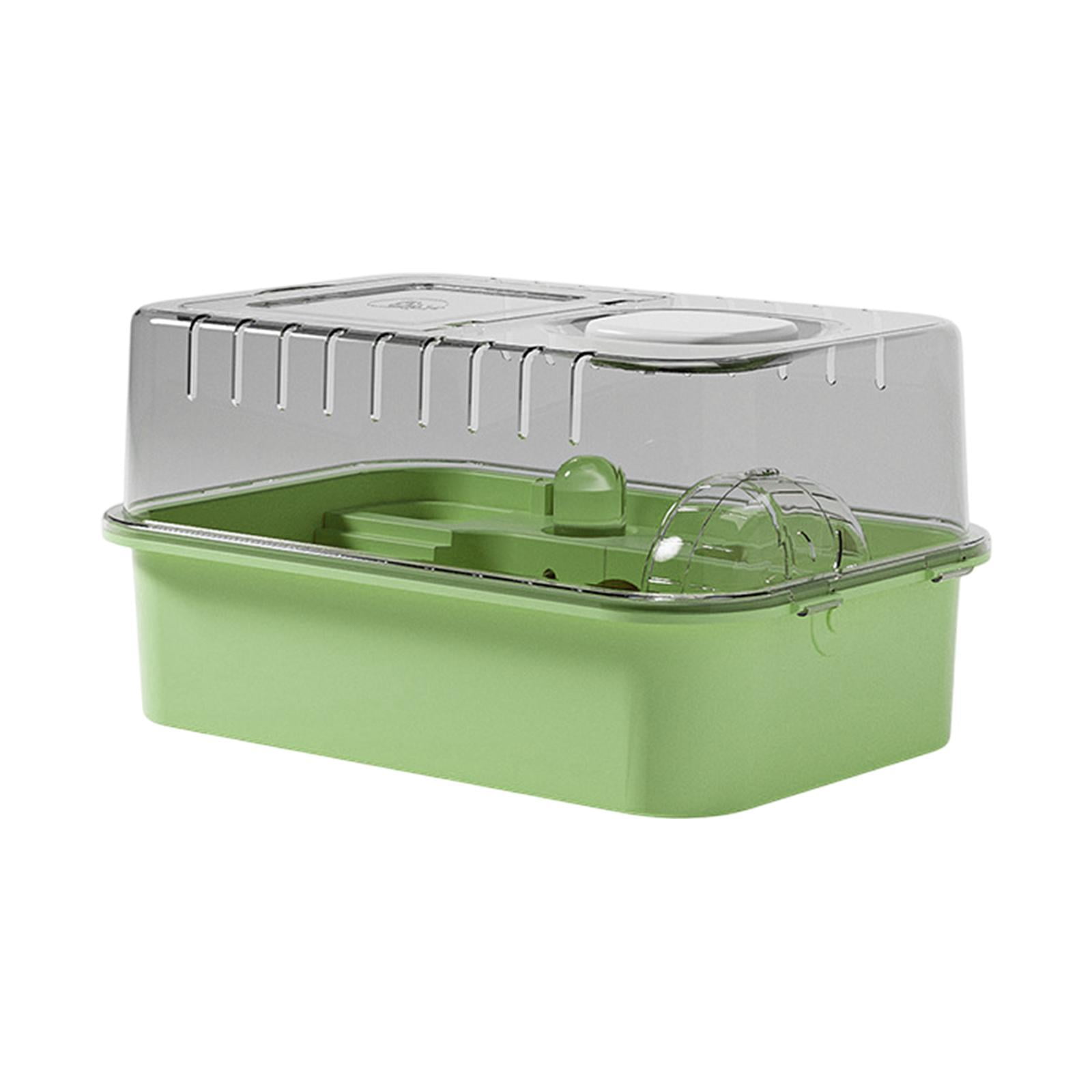 Bothyi Hamster Cage Clear Portable Small Animal Cage for Bunny Guinea Pigs Hedgehog green