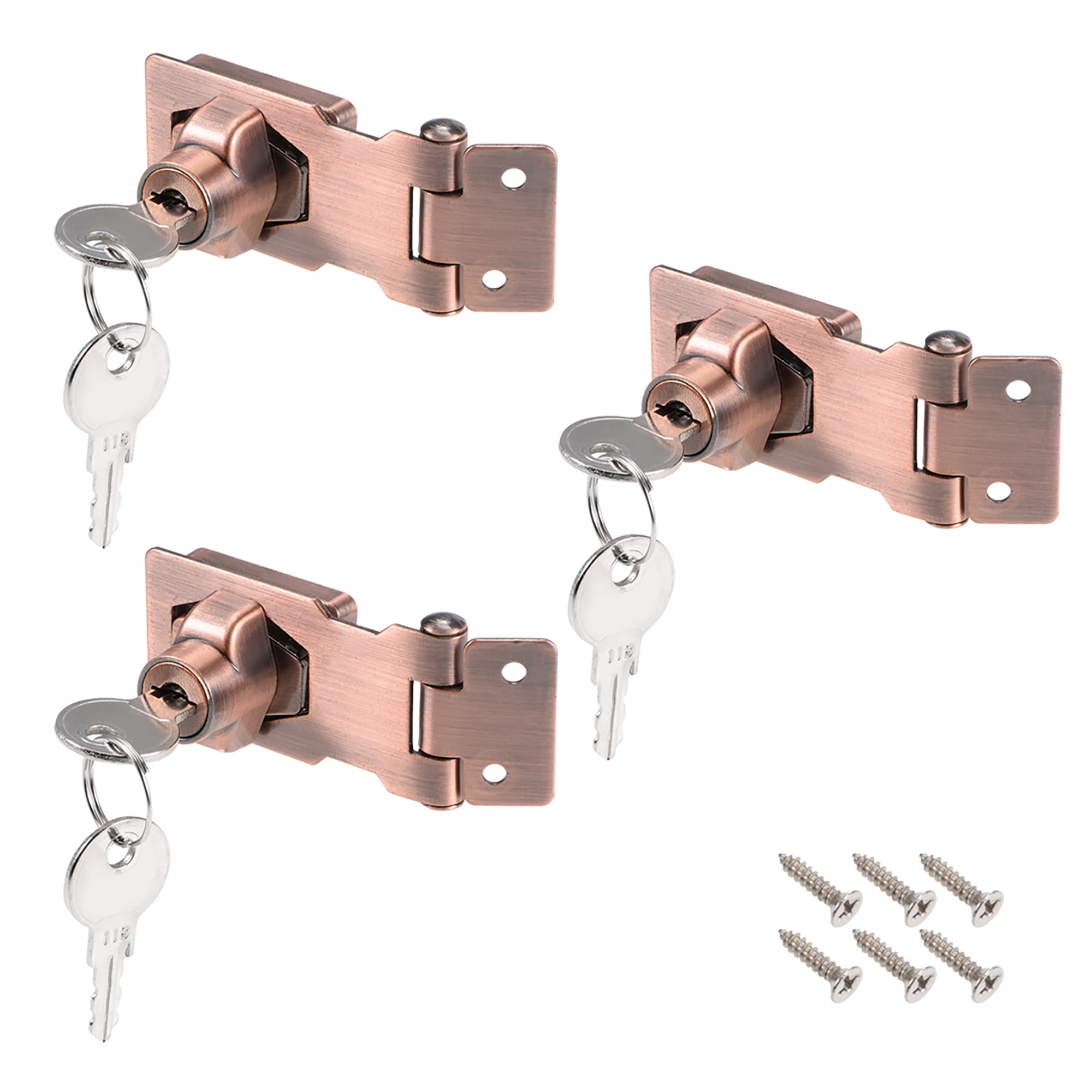 2.5inch Keyed Hasp Locks Zinc Alloy Twist Knob Keyed Locking Hasp w