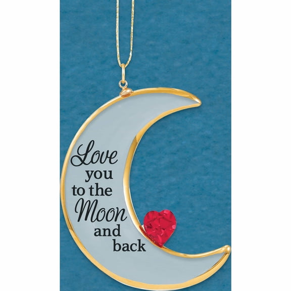 Fashion Love You To The Moon Glass Ornament (3.5 X 5.27) Made In China -Jewelry By Sweet Pea