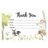 Koyal Wholesale Kids Fill in the Blank Thank You Cards - 20 Cards Including Envelopes Farm Animals, For Party Guests