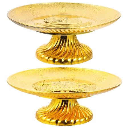 

Frcolor Offering Tray Bowl Worship Plate Temple Sacrifice Food Smudging Tinplate Bowls Metal Style Buddhism Altar Home Holding