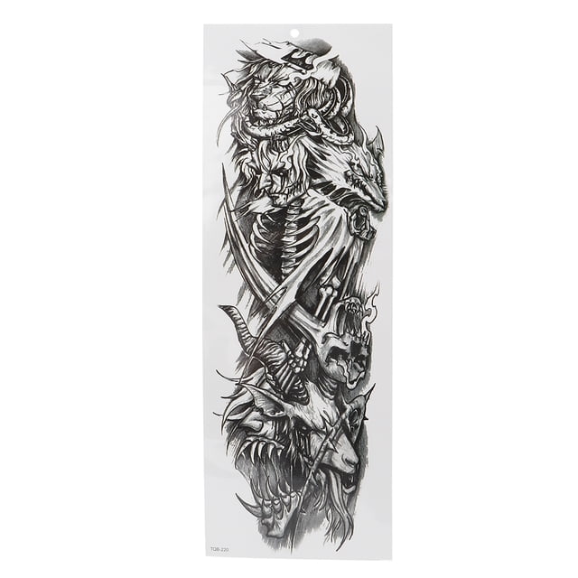 Etiqueta engomada impermeable del tatuaje, etiqueta engomada grande del tatuaje del brazo Etiqueta engomada temporal del tatuaje Tatuajes temporales Diseño revolucionario
