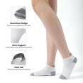thumbnail image 2 of Honeysea 6 Pairs Ankle Socks for Women, Athletic Cushioned Running Socks Crew Socks for Women Men, 2 of 8