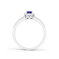 thumbnail image 2 of ANGARA Natural Oval Tanzanite Split Shank Halo Ring in 14K White Gold for Women (Size-6x4mm) | December Birthstone, Birthday, Anniversary, Jewelry Gift for Women | Natural Tanzanite Ring, 2 of 4