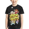 thumbnail image 2 of Cash and Nico Youth T-shirt Short Sleeve Graphic Tops Breathable Shirt Tees, 2 of 9
