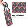 thumbnail image 4 of Yayeee 20oz Insulated Water Bottle Double Wall Stainless Steel with Flip Straw Lid, Vibrant Flowers Pattern, 4 of 7