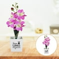 thumbnail image 1 of FESTFENDS Simulation Flower Potted Plants Home Decoration Purple Plastic 1 Pcs, 1 of 8