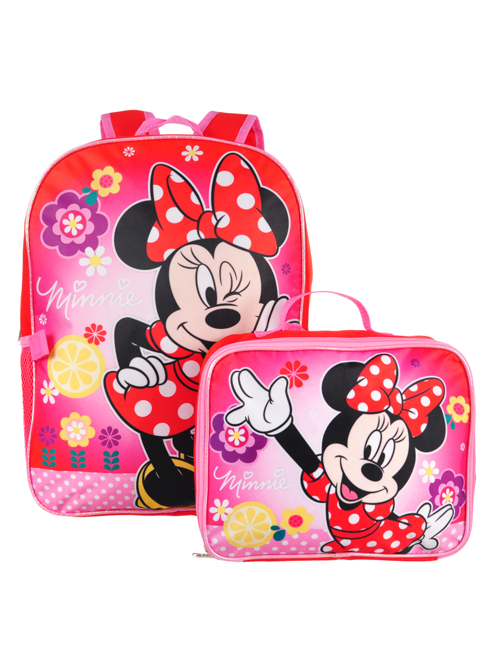 minnie mouse backpack and lunch box