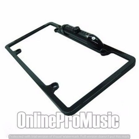 Built In Camera - Absolute CAM1500B Universal License Plate Frame with Built in CMOS Waterproof IR Camera (Black)