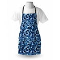 thumbnail image 4 of Abstract Apron, Intertwined Circular Elements in Monochrome, Unisex Kitchen Bib with Adjustable Neck for Cooking Gardening, Adult Size, Night Blue Pale Blue, by Ambesonne, 4 of 4