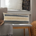 thumbnail image 6 of Ox Bay Daniel 14" x 36" Denim/Tan Striped Adult Decorative Lumbar Throw Pillow Cover, 6 of 9