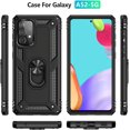 thumbnail image 2 of for Galaxy A52 Case,Samsung A52 4G&5G Case,with HD Screen Protector,[Military Grade] Ring Car Mount Kickstand Hybrid Hard PC Soft TPU Shockproof Protective Case for Samsung Galaxy A52 (Black), 2 of 14