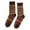 A-Coffee346, variant on Socks Retro Nordic Fair Isle Pattern Double Knit Ethnic Style Stackable Mid Calf Socks Outdoor Activities Casual Footwear
