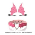 thumbnail image 3 of Punk Headdress Bat Wing Halloween Pair Hair Clip + Choker with Devil Wing Cool Girl Bat Wing Shape Gothic Choker, 3 of 9