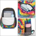 thumbnail image 4 of Red and Yellow Tie Dye Pattern 17" School Backpacks for Teens,Waterproof Oxford Fabric,S-Shape Padded Straps for School,Travel,Hiking,Camping, 4 of 6