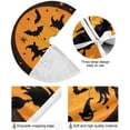 thumbnail image 2 of FMSHPON Halloween Witch Xmas Christmas Tree Skirt Stand Mat for Holiday Party Decoration Indoor Outdoor 48 inches, 2 of 6