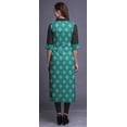 thumbnail image 4 of Bimba Rayon Printed StraightLong KurtisFor Women Panel Kurta Summer Tunic, 4 of 6