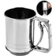 thumbnail image 1 of Tamiz de harina, para hornear Tamiz de doble capa de 3 tazas de acero inoxidable con diseño de prensa manual (1 pieza) Fokelyi WMZL-2363, 1 of 7