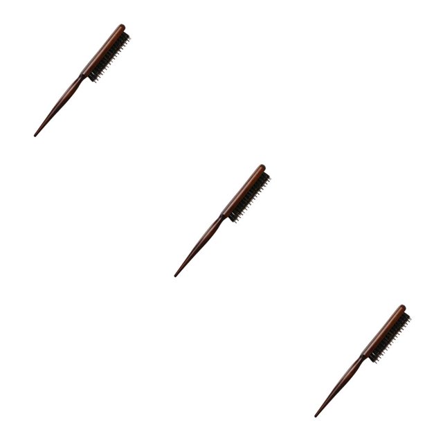 Jumpingount Peines de peluquería, accesorio de salón de cola puntiaguda, herramientas de barbería, herramienta de maquillaje de tres filas, peine de tres hilos 3Conjunto