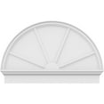 thumbnail image 3 of Ekena Millwork 42"W x 27-3/4"H x 2-3/4"P Half Round 4 Spoke Architectural Grade PVC Combination Pediment, 3 of 7
