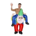 thumbnail image 1 of Disfraz de Papá Noel para Halloween, muñeco de nieve montado en alce, traje inflable de tela para carnaval, árbol de Navidad, disfraz de hombre de jengibre, 1 of 6