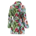 thumbnail image 2 of Vintage Cactus And Flower Women Bathrobe One Size Univeral Fits, Floral Fashion Lightweight Plush Fleece Long Robe For Women, 2 of 3