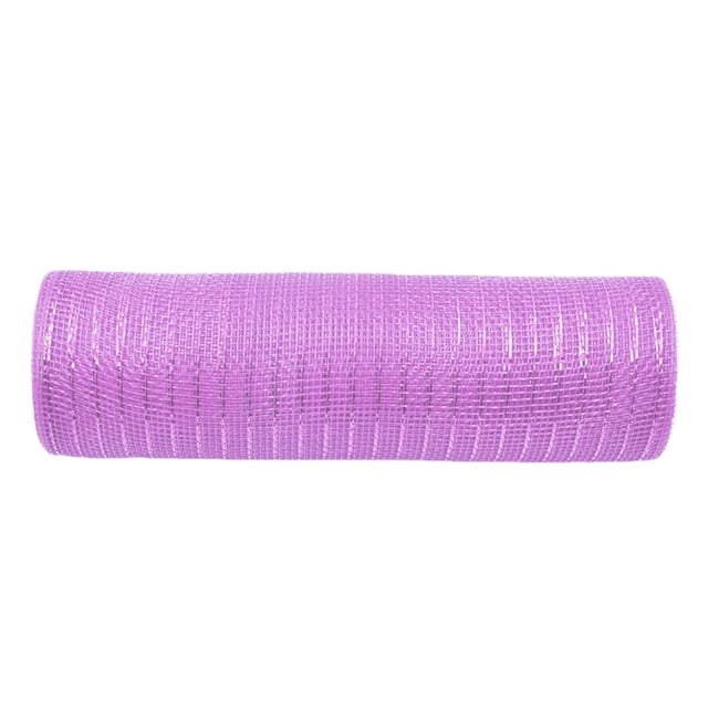 LINMOUA Poly Mesh Ribbon With Foil Each Roll For Wreaths Swags Bows Wrapping And Decorating