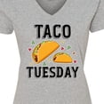 thumbnail image 4 of Inktastic Taco Tuesday Women's V-Neck T-Shirt, 4 of 5