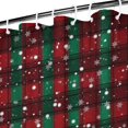 thumbnail image 3 of Red and Green Plaid Christmas Snow Pattern Shower Curtain 36"x72" ,Bathroom Decorative Shower Curtains Set with 12 Hooks,Modern Waterproof Washable Shower Curtain, 3 of 6