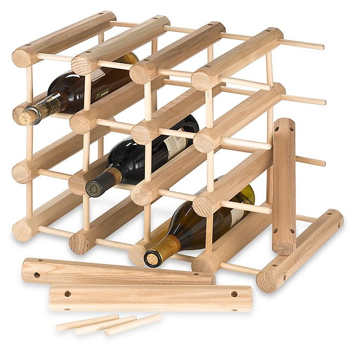 させていた （新品） J.K. Adams Ash Wood 40Bottle Wine Rack， Natural B00028X32M
