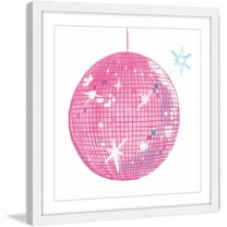 "Discoball" Framed Painting Art Print, 12.0" x 1.5"