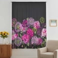thumbnail image 3 of Floral Sheer Curtains 72 Inches Long, Spring Purple Dandelion Lily Leaves Plants Light Filering Curtains, Breathable Simi Curtain Privacy Drapes for Living Room Bedroom Lightweight Window Treatment, 3 of 9