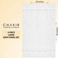 thumbnail image 5 of Towels Chakir Turkish Linens, 100% algodón, 4 toallas de baño, color blanco, 5 of 5