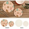 thumbnail image 4 of GZHJMY Cute Gingerbread Cookies Christmas Heat Resistant Trivets Potholders 2PCS, Round Cotton Weave Handmade Pot Holder, Non-Slip Hot Mats Kitchen Dining Plate Mat for Kitchen Pans Bowl Teapot, 4 of 7