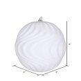 thumbnail image 3 of Vickerman MT196111D Ornement de Vague Floqué Blanc de 6 Po - 2 par Sac, 3 of 3