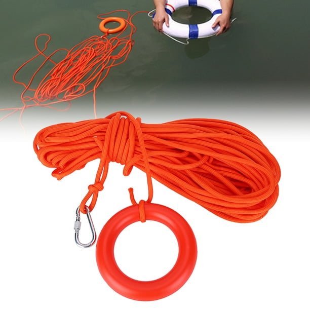 Cergrey 8mm Nylon Floating Lifesaving Wire Snorkeling Safety Rope Boat Diving Swimming Lifeguard Rescue Line With Buoyant Loop,snorkeling Safety Rope