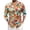 Orange, variant on Mens Shirts Floral Print Shirt Long Sleeve Button Down Casual Shirts Comfortable Festival Beach Vacation Casual Tops