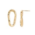 thumbnail image 3 of 304 Stainless Steel Twist Oval Stud Earrings for Women Golden 25.5x13mm Pin: 0.7mm, 3 of 4