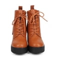 thumbnail image 4 of New Women Wild Diva Cobra-01 Leatherette Lug Sole Chunky Heel Combat Boot, 4 of 5