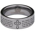 thumbnail image 2 of Lord's Prayer Tungsten Carbide Ring, 2 of 9