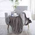 thumbnail image 6 of TNDBKQWR Fleece Wearable Blanket Shawl Blanket, Sleeveless Blankets for Bed Sofa Office, Dark Gray Blanket Men Chair Blankets for Adults 59.06"x39.37", 6 of 6