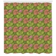thumbnail image 3 of Colorful Shower Curtain, Vintage Floral Composition with Hand Drawn Style Blossoms Exotic Aged Foliage, Fabric Bathroom Set with Hooks, 69W X 75L Inches Long, Multicolor, by Ambesonne, 3 of 3