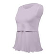 thumbnail image 5 of Postpartum Lounge Sets for Women! Audhol Women's Cotton Pyjamas Short Pyjama Set Sleeveless Shirt Function Maternity Pyjamas Short Sleepwear for Pregnancy Maternity Pajamas for Women Purple 2XL, 5 of 9
