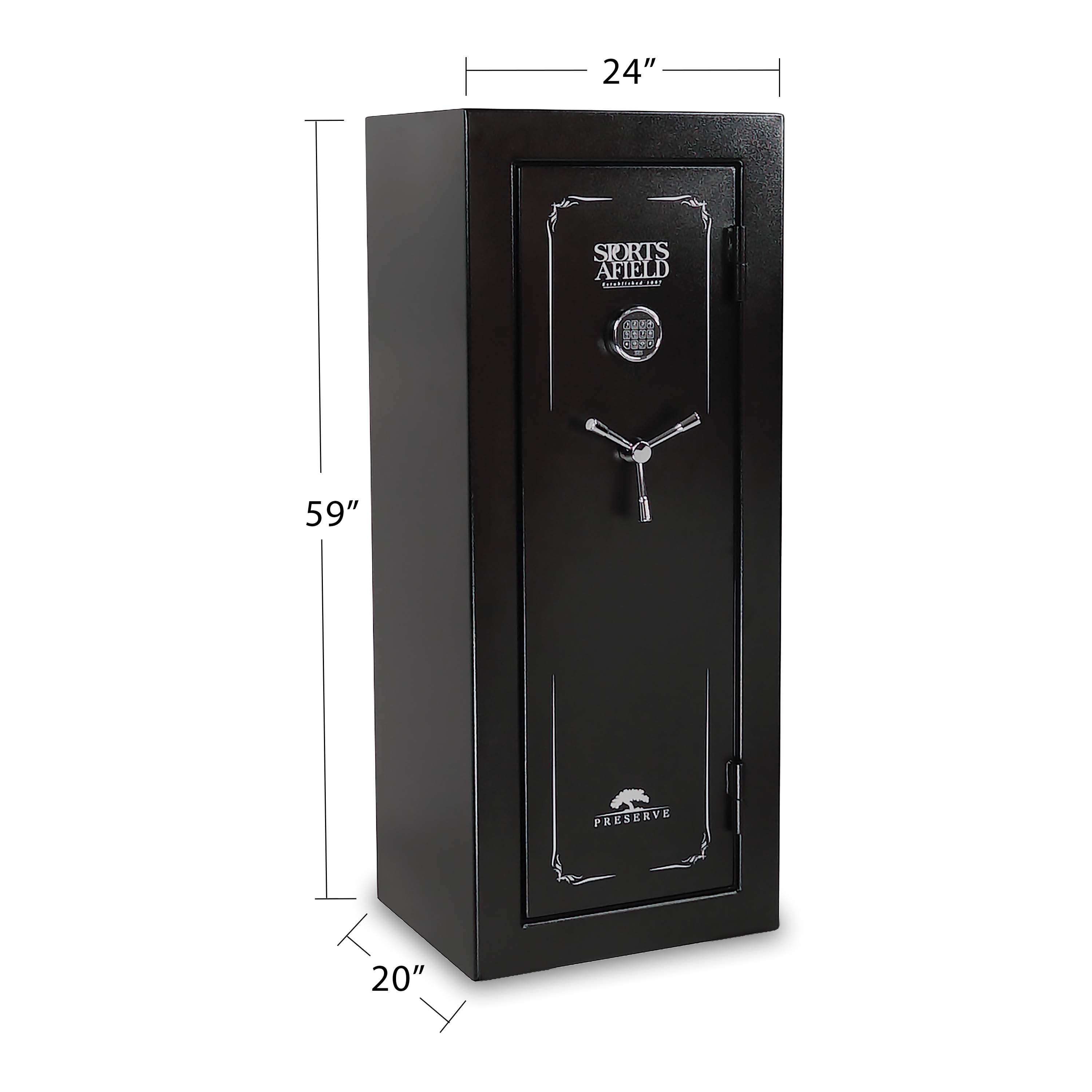 Sports Afield Preserve Series Gun Safe E-Lock Black SA5924P