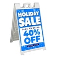 thumbnail image 1 of Holiday Sale 40 Percent Off (24" X 36") Standard A-Frame Signicade, Includes Decal Applied To Stand, 1 of 4