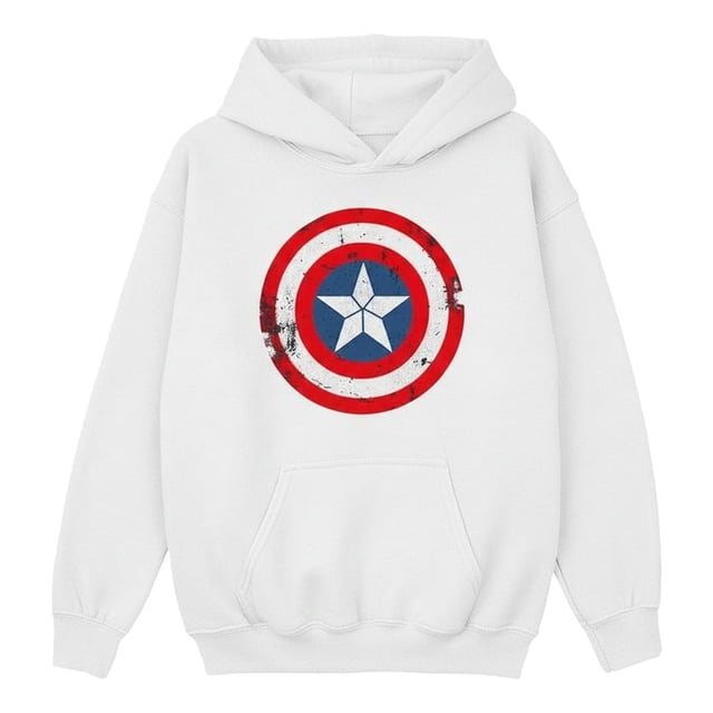 Captain America Civil Boys Distressed Shield Hoodie