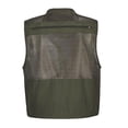 thumbnail image 4 of koolsoo Men Fishing Vest Breathable Multi-Pocket Mesh Waistcoat Photo Travel Work Jacket 2XL, 4 of 9
